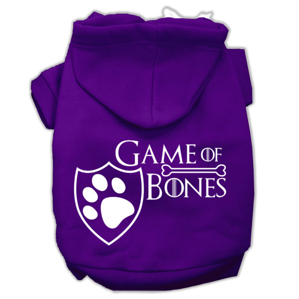 Game Of Bones Screenprint Dog Hoodie Purple Xxxl(20)
