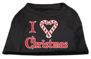 I Heart Christmas Screen Print Shirt  Black  Xxxl