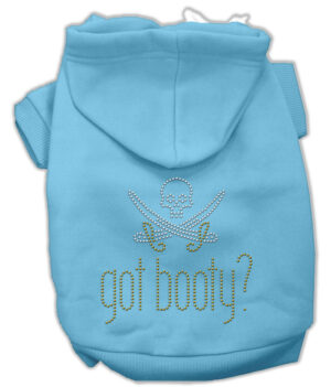 Got Booty Rhinestone Hoodies Baby Blue Xxxl(20)