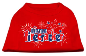 Little Firecracker Screen Print Shirts Red Xxl