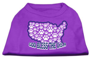God Bless Usa Screen Print Shirts Purple L