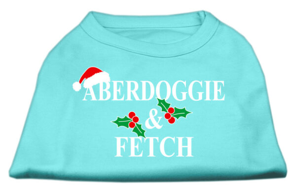 Aberdoggie Christmas Screen Print Shirt Aqua Xl