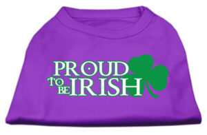 Proud To Be Irish Screen Print Shirt Purple Xxxl