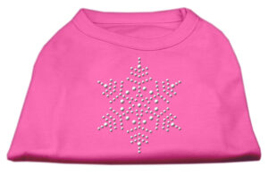 Snowflake Rhinestone Shirt  Bright Pink Xs