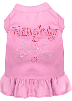 Rhinestone Naughty But In A Nice Way Dress Light Pink Xxl