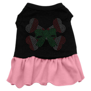 Candy Cane Crossbones Rhinestone Dress Black With Pink Xl
