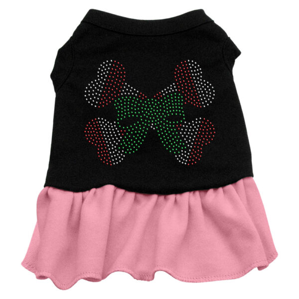 Candy Cane Crossbones Rhinestone Dress Black With Pink Xl