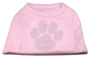 Clear Rhinestone Paw Shirts Light Pink Xxxl(20)