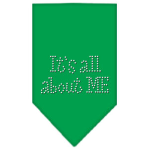 Its All About Me Rhinestone Bandana Emerald Green Small