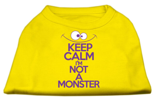 Keep Calm Screen Print Dog Shirt Yellow Xs (8)