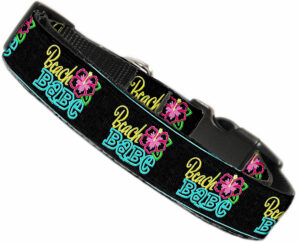 Beach Babe Nylon Dog Collar Xl