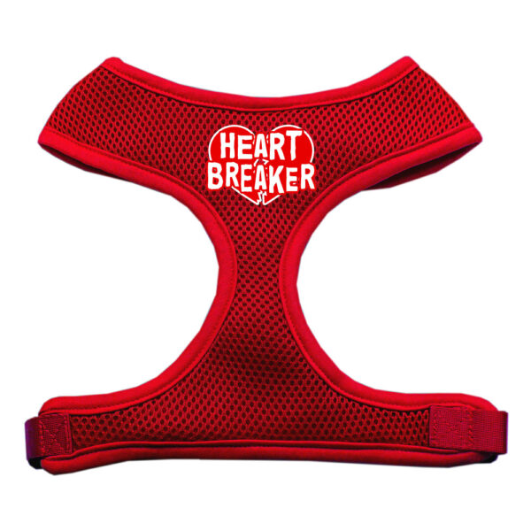 Heart Breaker Soft Mesh Pet Harness Red Large