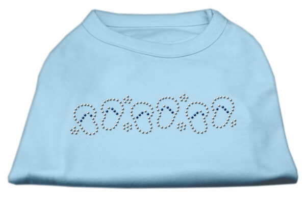 Beach Sandals Rhinestone Shirt Baby Blue Xxl
