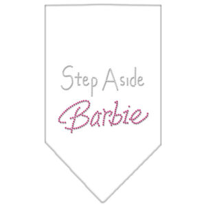 Step Aside Barbie Rhinestone Bandana White Large