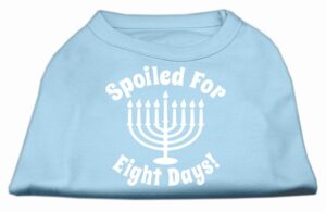 Spoiled For 8 Days Screenprint Dog Shirt Baby Blue Med (12)