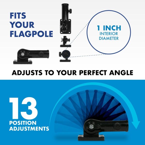 G128 - 6 Feet Tangle Free Spinning Flagpole (Black) Illinois Double Sided Brass Grommets Embroidered 3x5 ft (Flag Included) Aluminum Flag Pole - Image 8