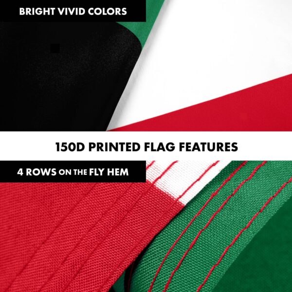 G128 Combo Pack: 6 Ft Tangle Free Aluminum Spinning Flagpole (Silver) & Kuwait Kuwaiti Flag 3x5 Ft, LiteWeave Pro Series Printed 150D Polyester | Pole with Flag Included - Image 5