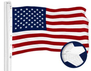 G128 American USA Flag | 15x25 Ft | ToughWeave Series Embroidered 600D Polyester | Country Flag, Embroidered Stars, Sewn Stripes, Indoor/Outdoor, Vibrant Colors, Brass Grommets