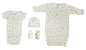 Unisex Newborn Baby 4 Pc  Sets Nc_0671
