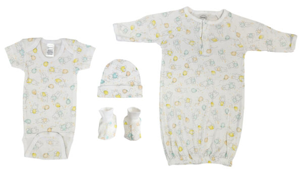 Unisex Newborn Baby 4 Pc  Sets Nc_0671