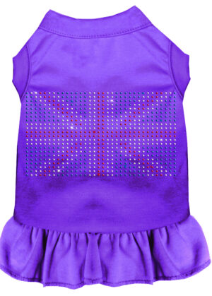Rhinestone British Flag Dress Purple Xl