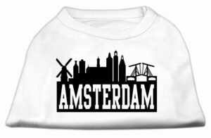Amsterdam Skyline Screen Print Shirt White Xxxl