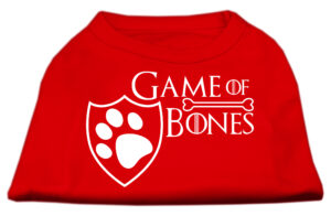 Game Of Bones Screen Print Dog Shirt Red Xl (16)