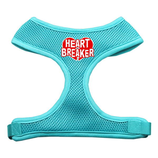 Heart Breaker Soft Mesh Pet Harness Aqua Large
