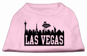 Las Vegas Skyline Screen Print Shirt Light Pink Med