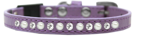 Pearl And Clear Jewel Breakaway Cat Collar Light Pink Size 14