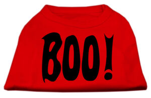 Boo! Screen Print Shirts Red Med