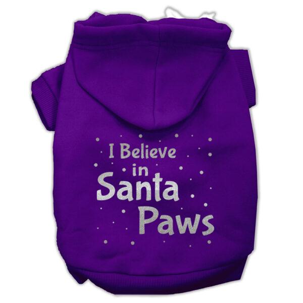 Screenprint Santa Paws Pet Hoodies Purple Size Xxl (18)