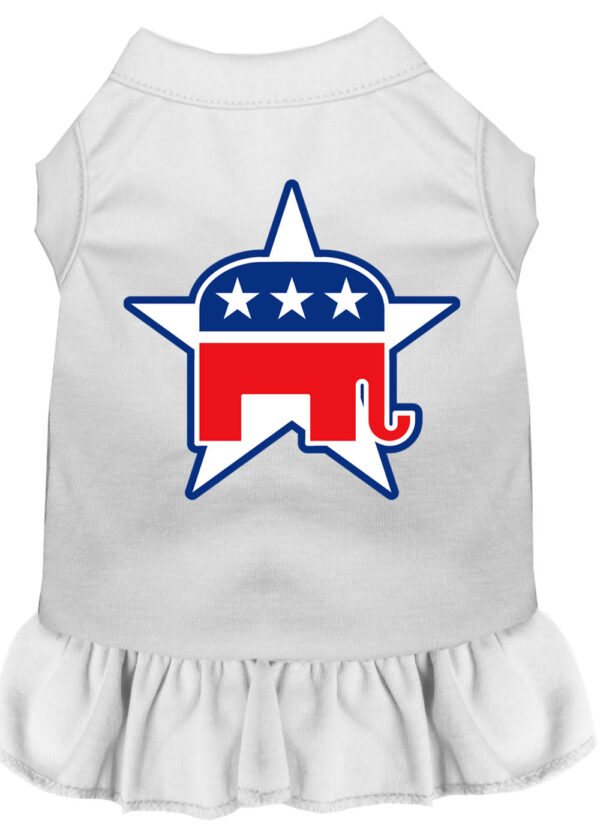 Republican Screen Print Dress White Xxxl (20)
