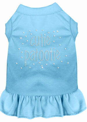 Rhinestone Cutie Patootie Dress Baby Blue Xs