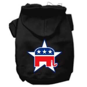Republican Screen Print Pet Hoodies Black Size Xl (16)