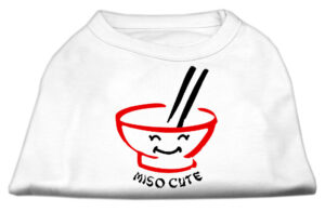 Miso Cute Screen Print Shirts White Xl