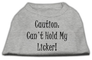 Can't Hold My Licker Screen Print Shirts Grey Xxl