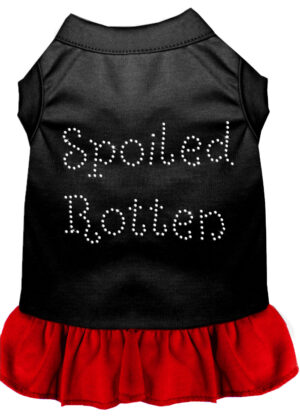 Spoiled Rotten Rhinestone Dress Black With Red Xl
