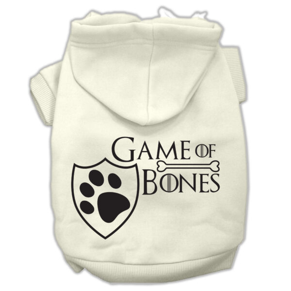 Game Of Bones Screenprint Dog Hoodie Cream Xxxl(20)