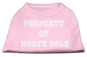 Property Of North Pole Screen Print Shirts Pink Xl