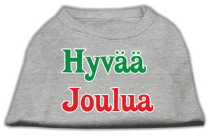 Hyvaa Joulua Screen Print Shirt Grey Xxl