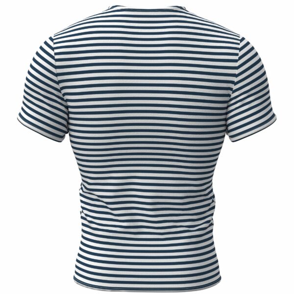 Genuine Striped Short Sleeved T-Shirt Top Cotton Sailor Shirt Navy Blue Original Telnyashka Тельняшка XS - Image 4