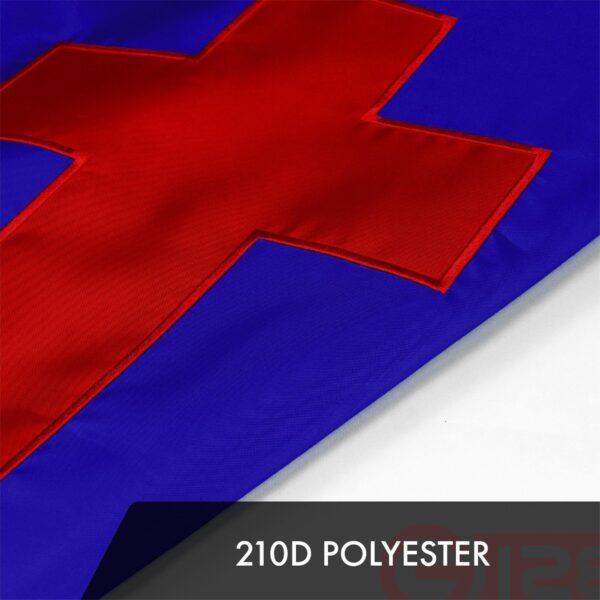 G128 10 Pack: Christian Flag | 2.5x4 Ft | ToughWeave Series Embroidered 300D Polyester | Religious Flag, Embroidered Design, Indoor/Outdoor, Brass Grommets - Image 4