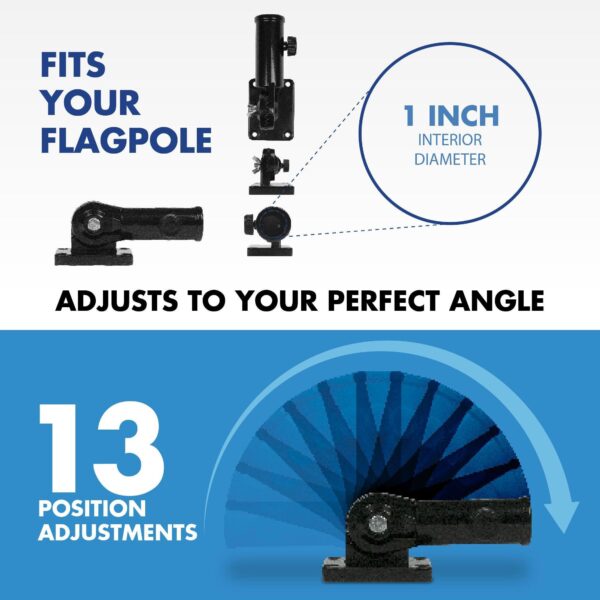 G128 Combo Pack: 6 Ft Tangle Free Spinning Flagpole (Black) & Lebanon Flag 3x5 Ft Printed 150D Polyester, Brass Grommets (Flag Included) Aluminum Flag Pole - Image 8