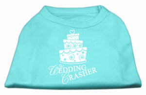 Wedding Crasher Screen Print Shirt Aqua Sm