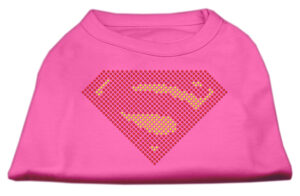 Super! Rhinestone Shirts Bright Pink Xl