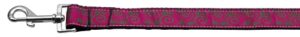 Pink And Lime Swirly Nylon Ribbon Dog Collars 1 Wide 4ft Leash
