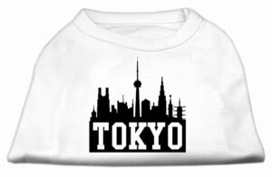Tokyo Skyline Screen Print Shirt White Med