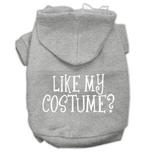 Like My Costume? Screen Print Pet Hoodies Grey Size Xs (8)