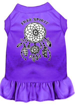 Free Spirit Screen Print Dog Dress Purple Xxl (18)
